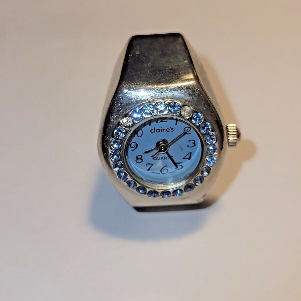Vintage Ring Watch Bundle - Claire’s Blue Crystal & Gold Digital - For Parts
